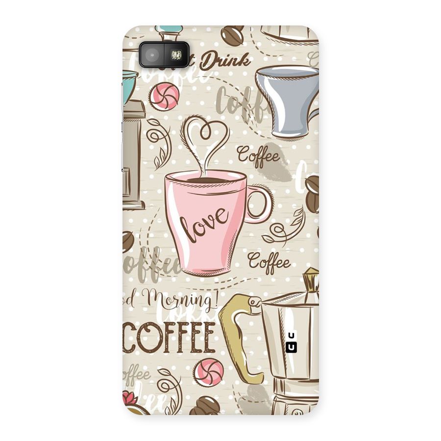 Love Coffee Design Back Case for Blackberry Z10