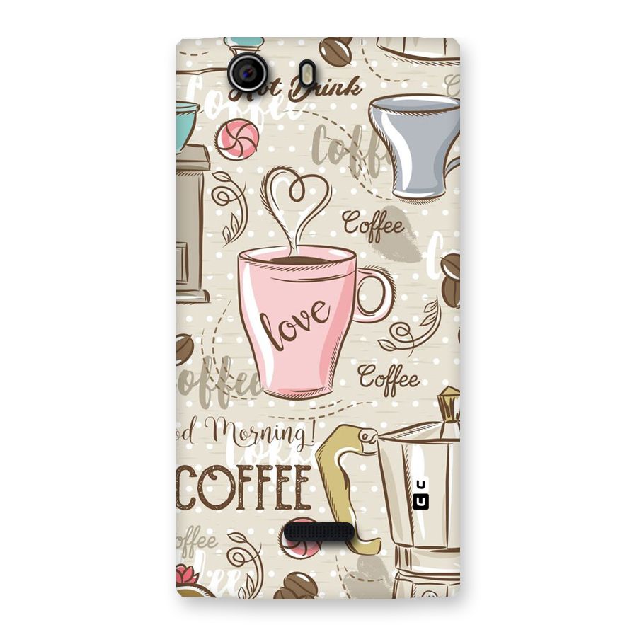 Love Coffee Design Back Case for Canvas Nitro 2 E311