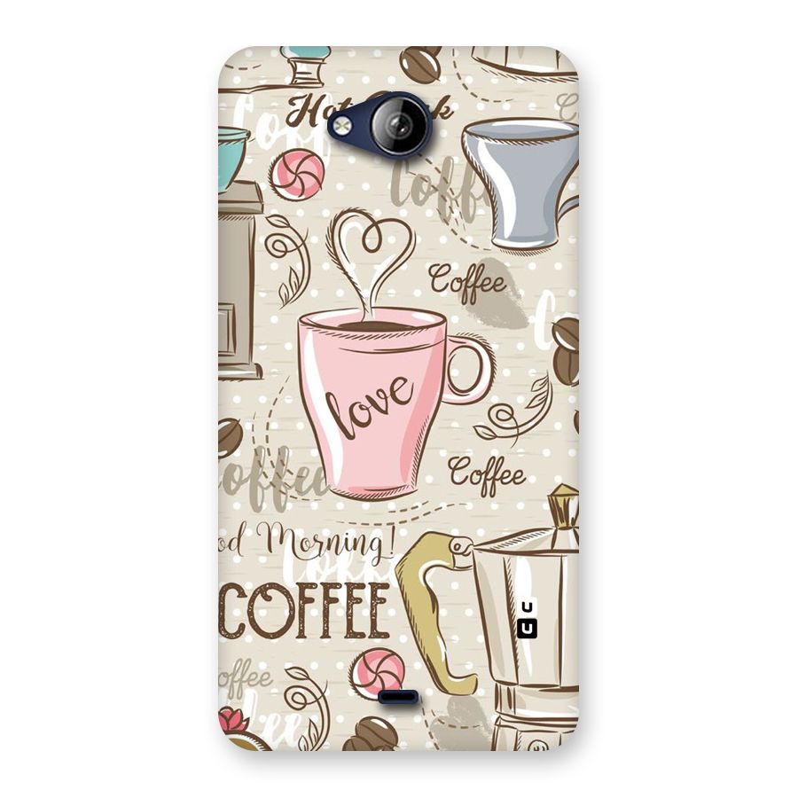 Love Coffee Design Back Case for Canvas Play Q355