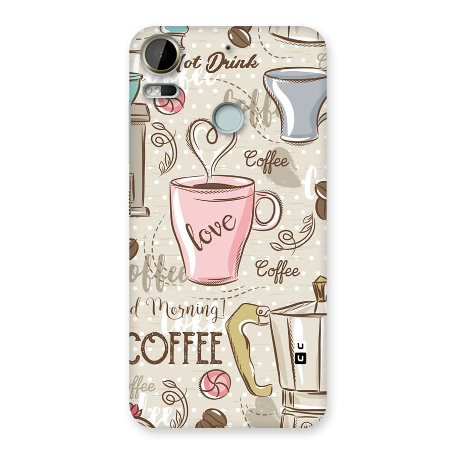Love Coffee Design Back Case for Desire 10 Pro
