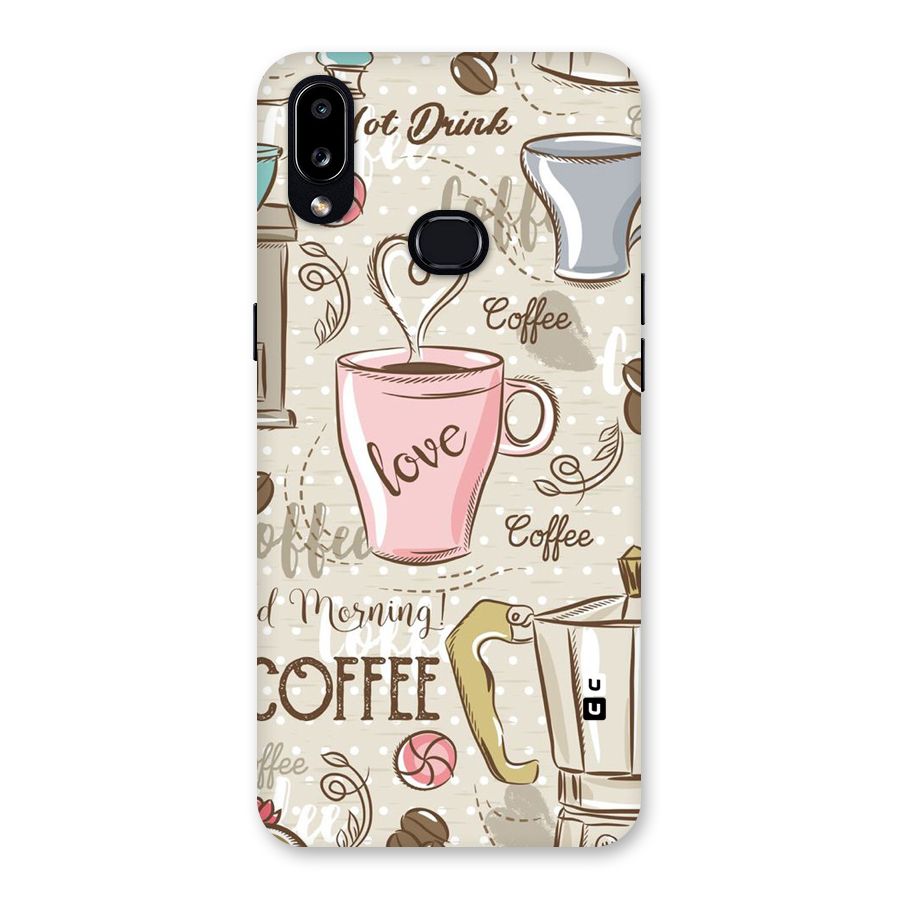 Love Coffee Design Back Case for Galaxy A10s