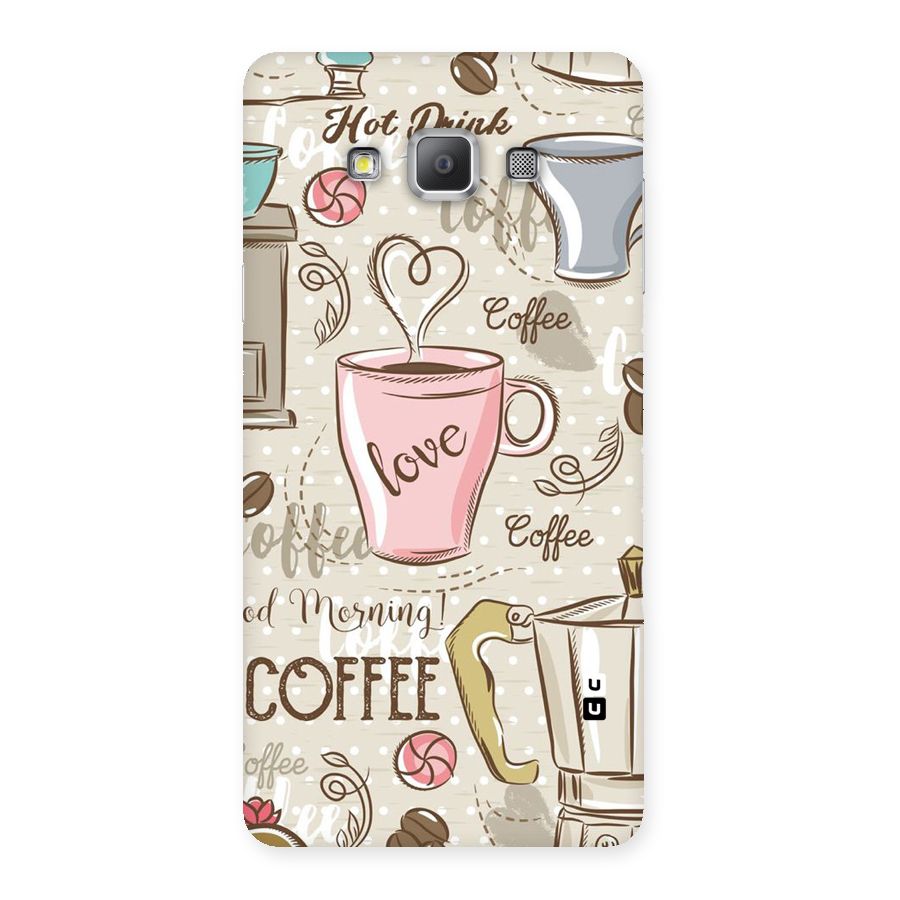 Love Coffee Design Back Case for Galaxy A7