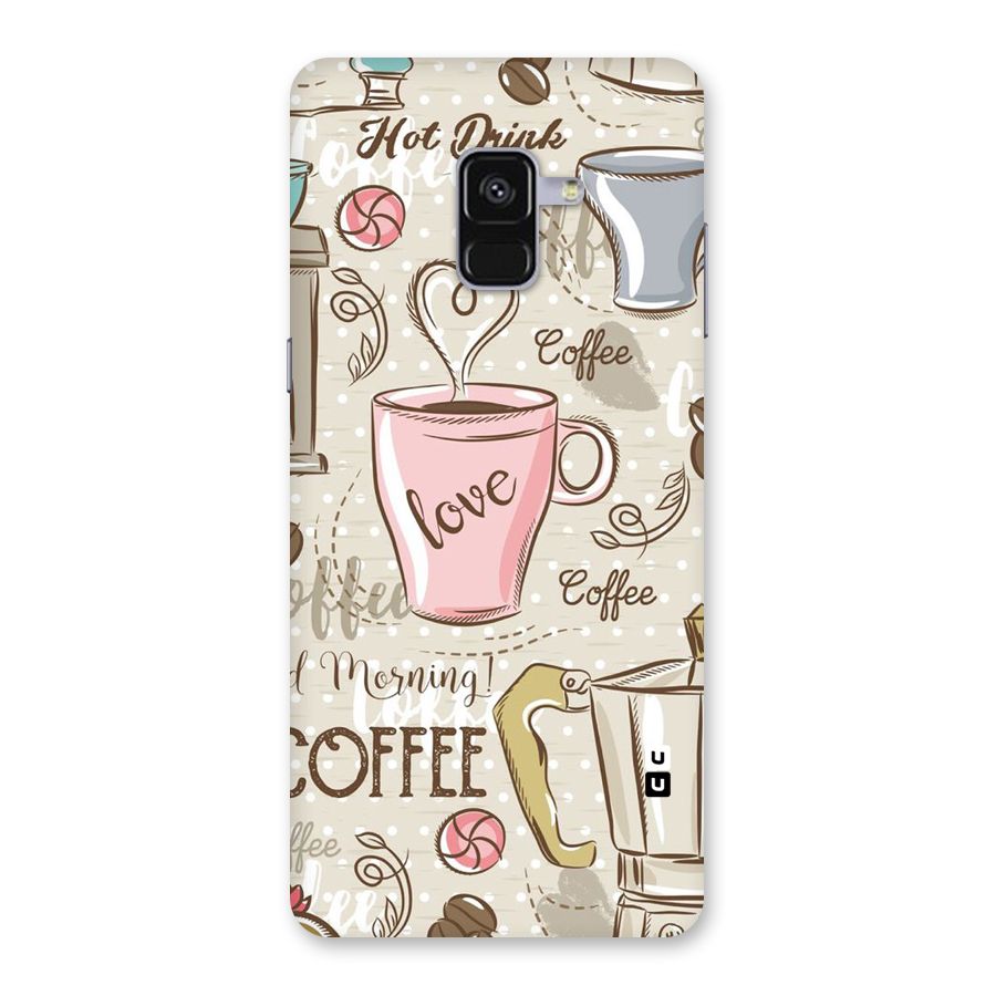 Love Coffee Design Back Case for Galaxy A8 Plus