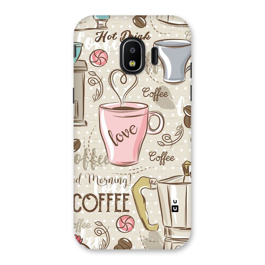 Love Coffee Design Back Case for Galaxy J2 Pro 2018