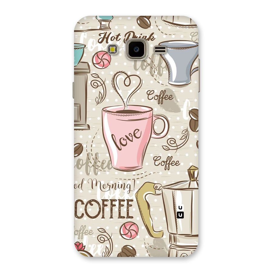 Love Coffee Design Back Case for Galaxy J7 Nxt