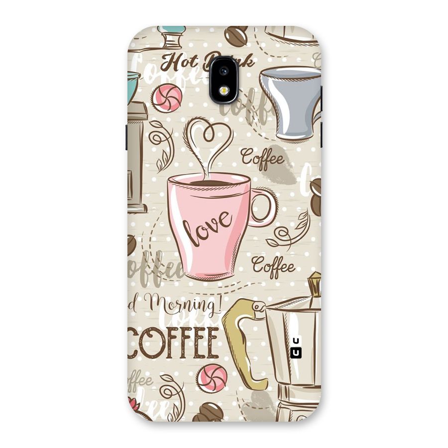 Love Coffee Design Back Case for Galaxy J7 Pro