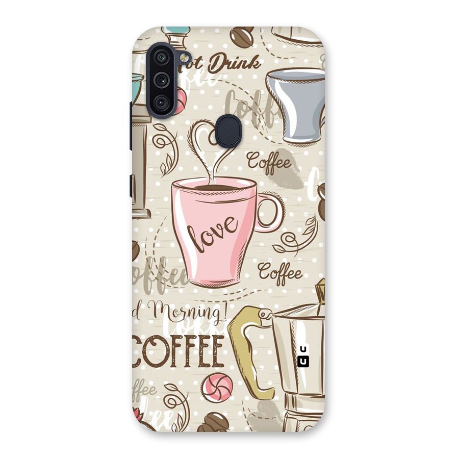 Love Coffee Design Back Case for Galaxy M11