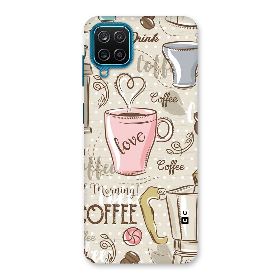 Love Coffee Design Back Case for Galaxy M12