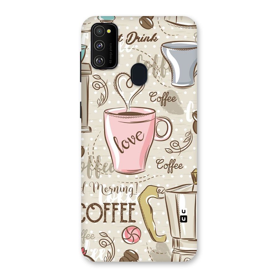 Love Coffee Design Back Case for Galaxy M30s