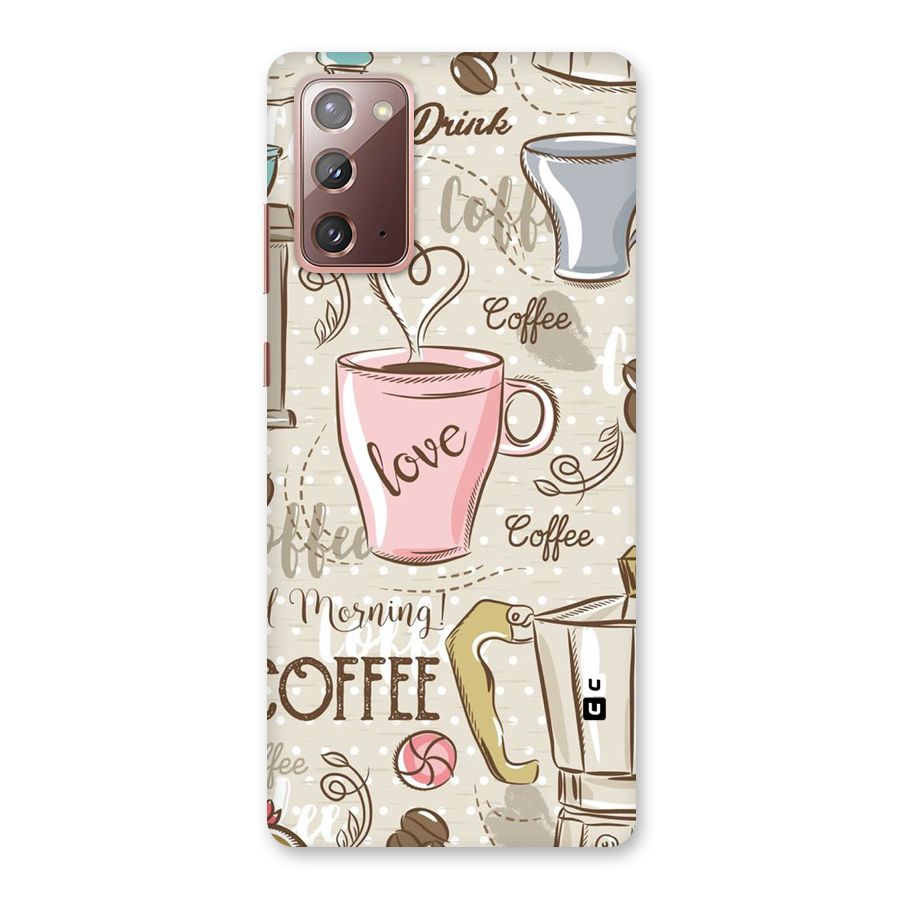 Love Coffee Design Back Case for Galaxy Note 20