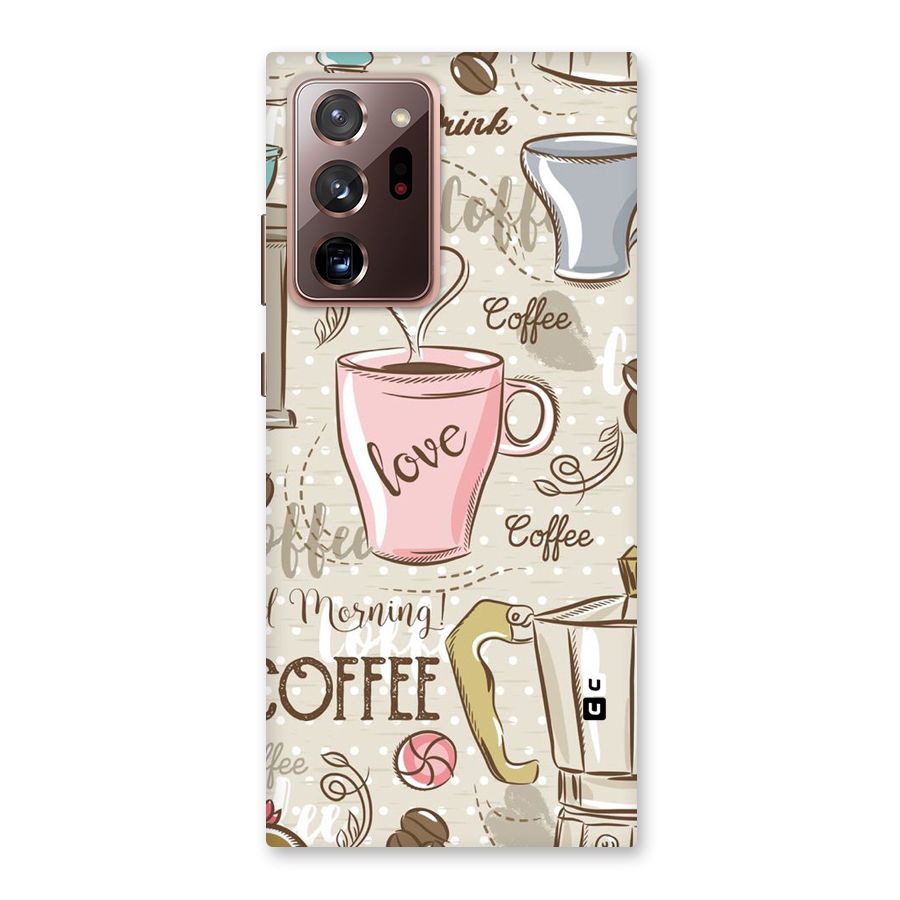 Love Coffee Design Back Case for Galaxy Note 20 Ultra