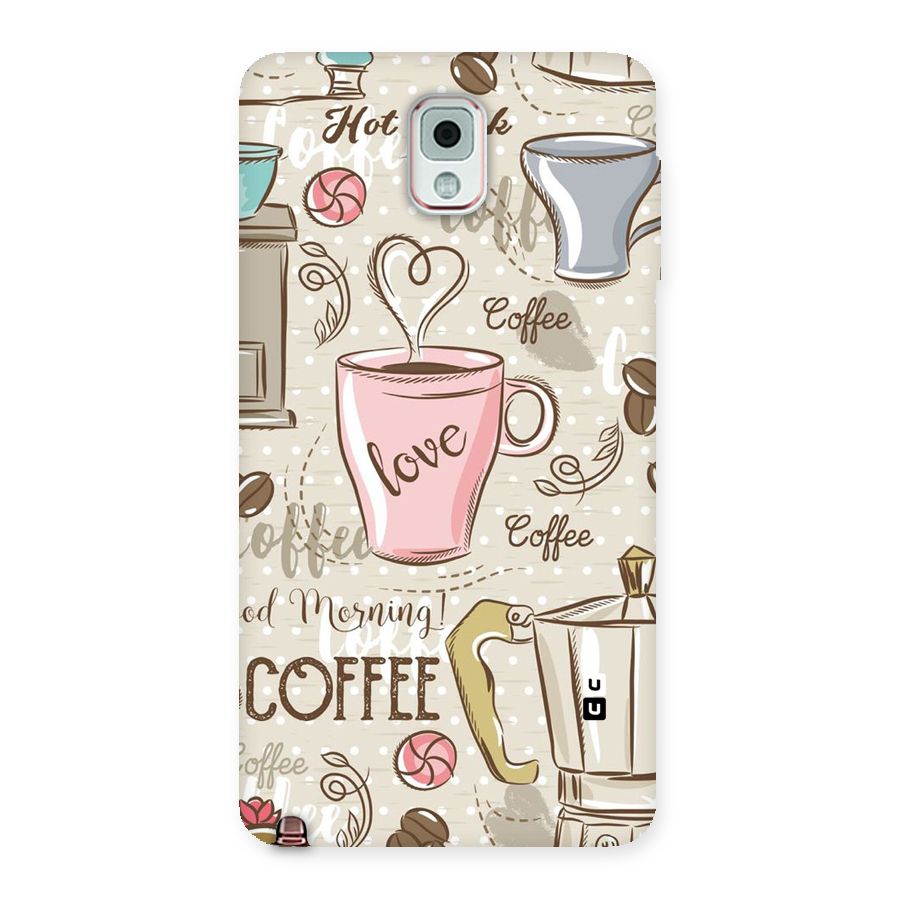 Love Coffee Design Back Case for Galaxy Note 3