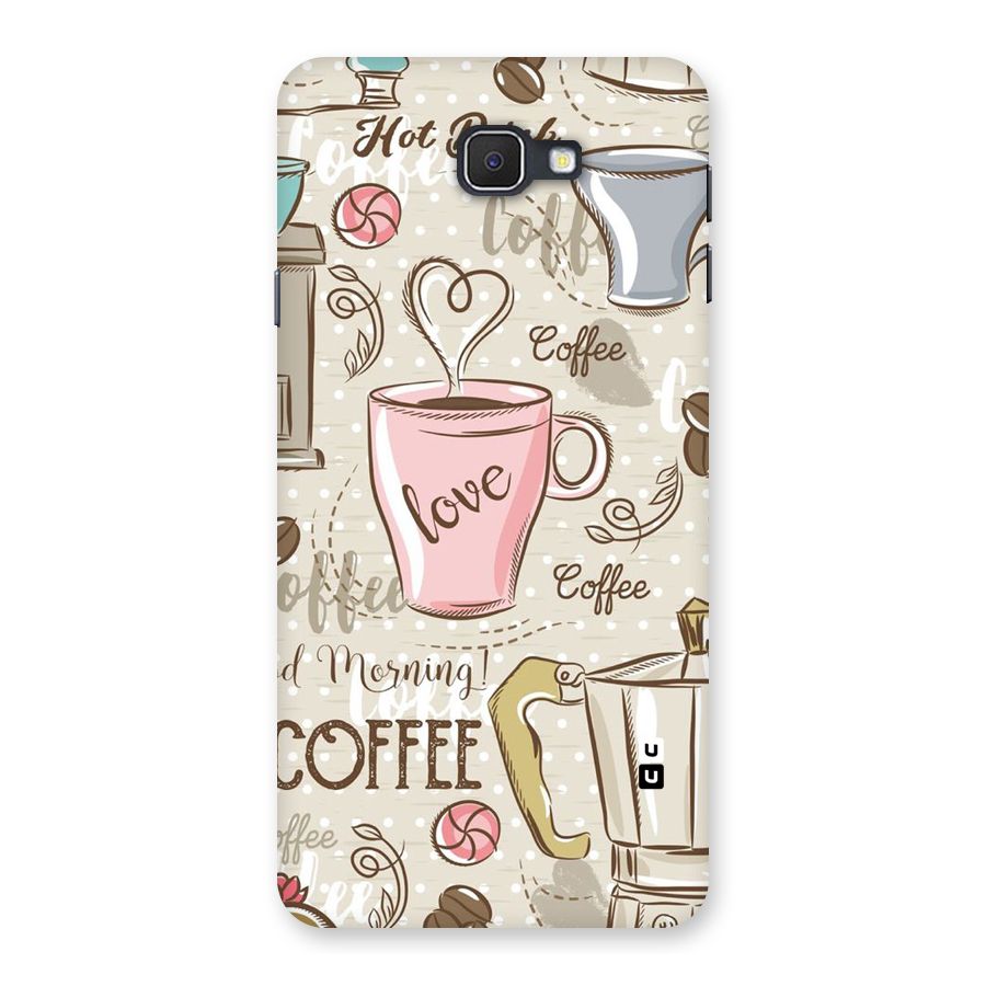 Love Coffee Design Back Case for Galaxy On7 2016