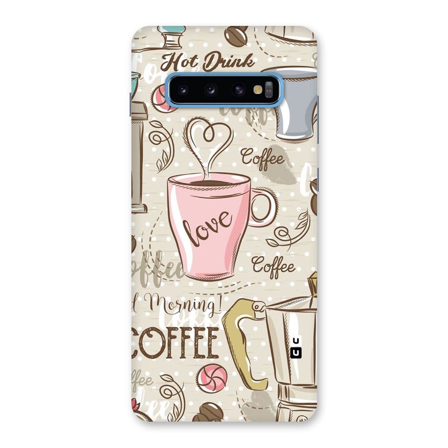 Love Coffee Design Back Case for Galaxy S10 Plus