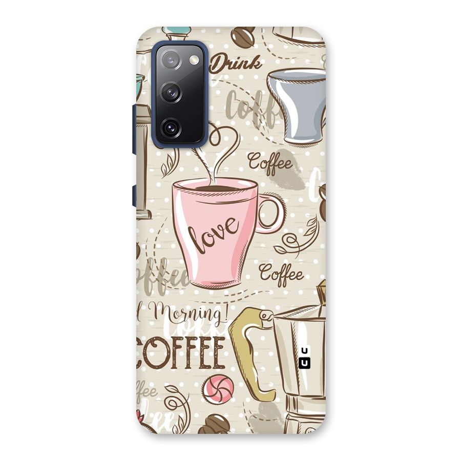 Love Coffee Design Back Case for Galaxy S20 FE