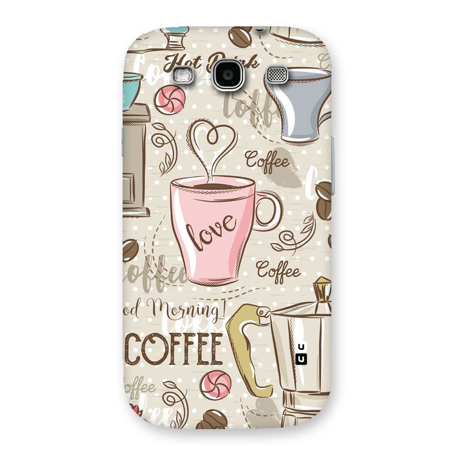 Love Coffee Design Back Case for Galaxy S3