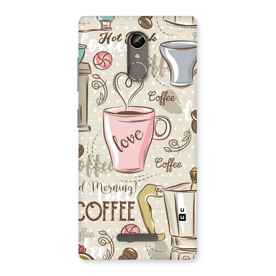 Love Coffee Design Back Case for Gionee S6s