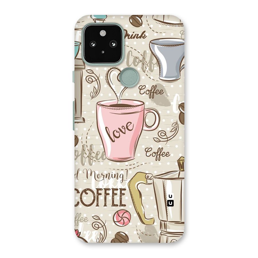 Love Coffee Design Back Case for Google Pixel 5