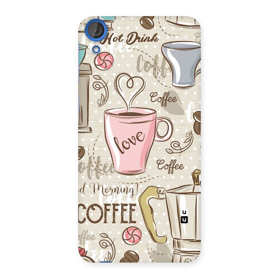 Love Coffee Design Back Case for HTC Desire 820