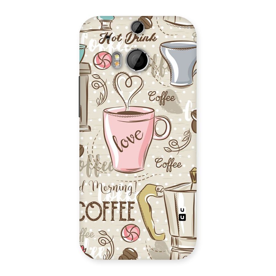 Love Coffee Design Back Case for HTC One M8