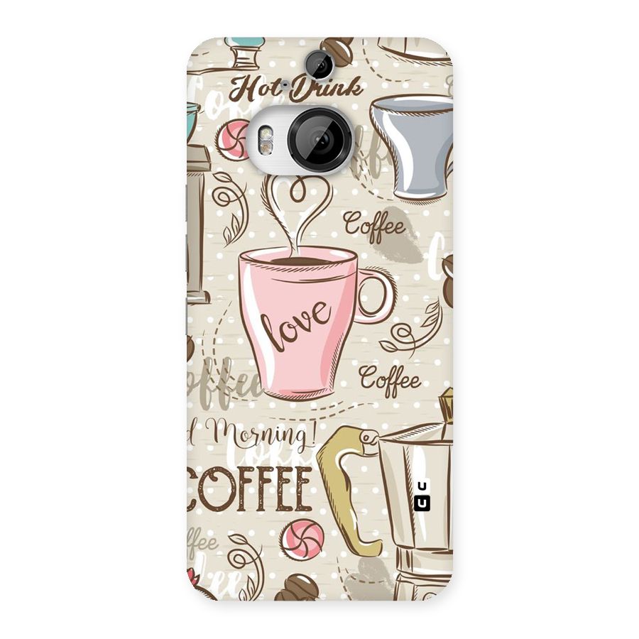 Love Coffee Design Back Case for HTC One M9 Plus