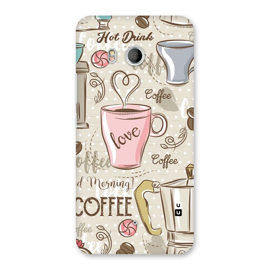 Love Coffee Design Back Case for HTC U11
