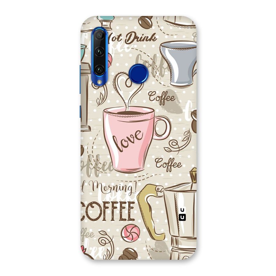 Love Coffee Design Back Case for Honor 20i