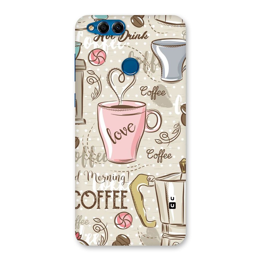 Love Coffee Design Back Case for Honor 7X