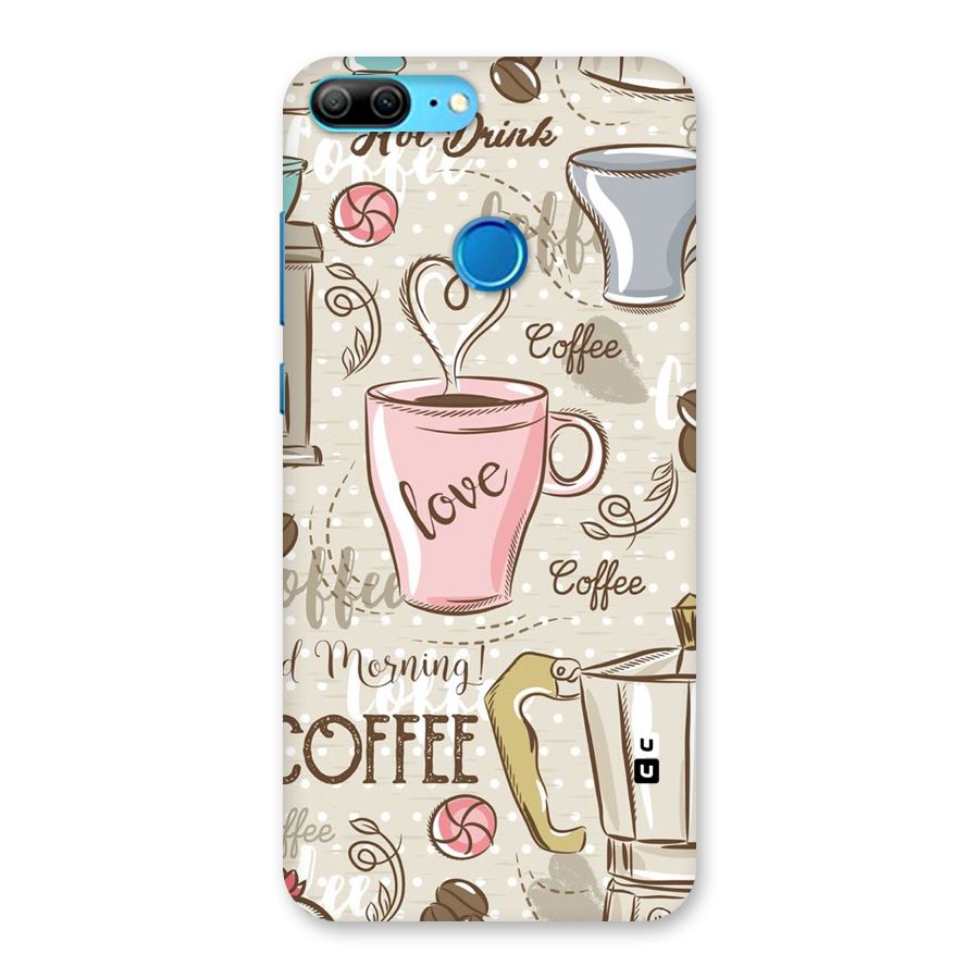 Love Coffee Design Back Case for Honor 9 Lite