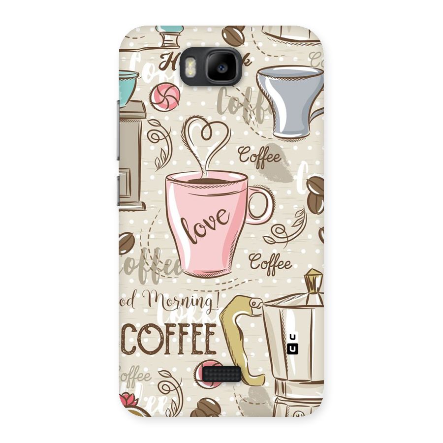 Love Coffee Design Back Case for Honor Bee