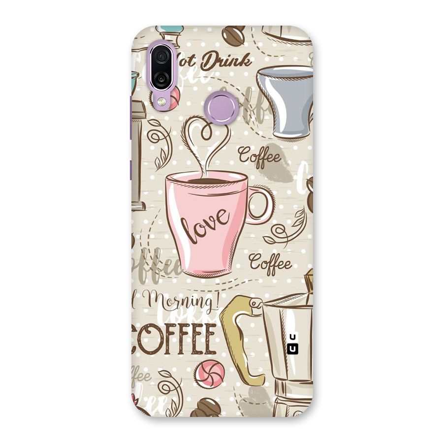 Love Coffee Design Back Case for Honor Play