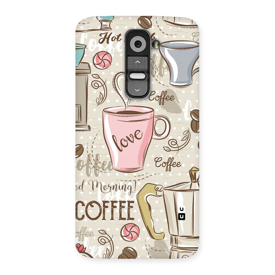 Love Coffee Design Back Case for LG G2