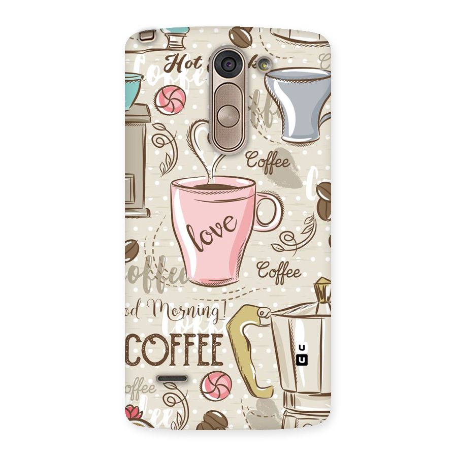 Love Coffee Design Back Case for LG G3 Stylus