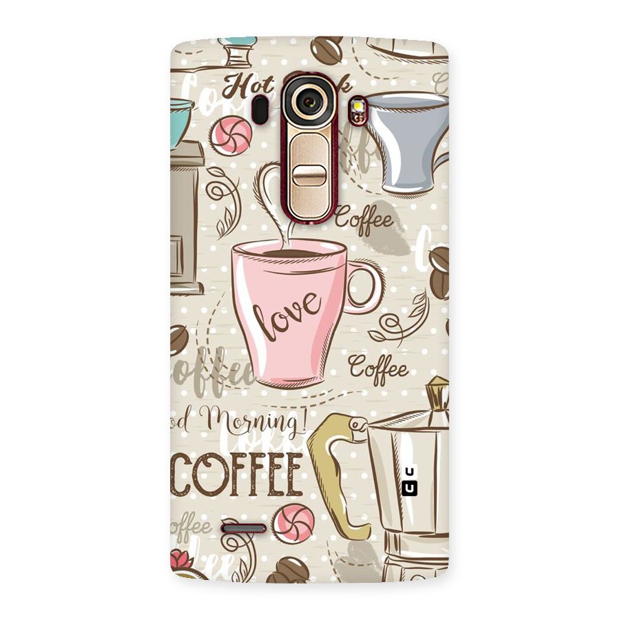Love Coffee Design Back Case for LG G4
