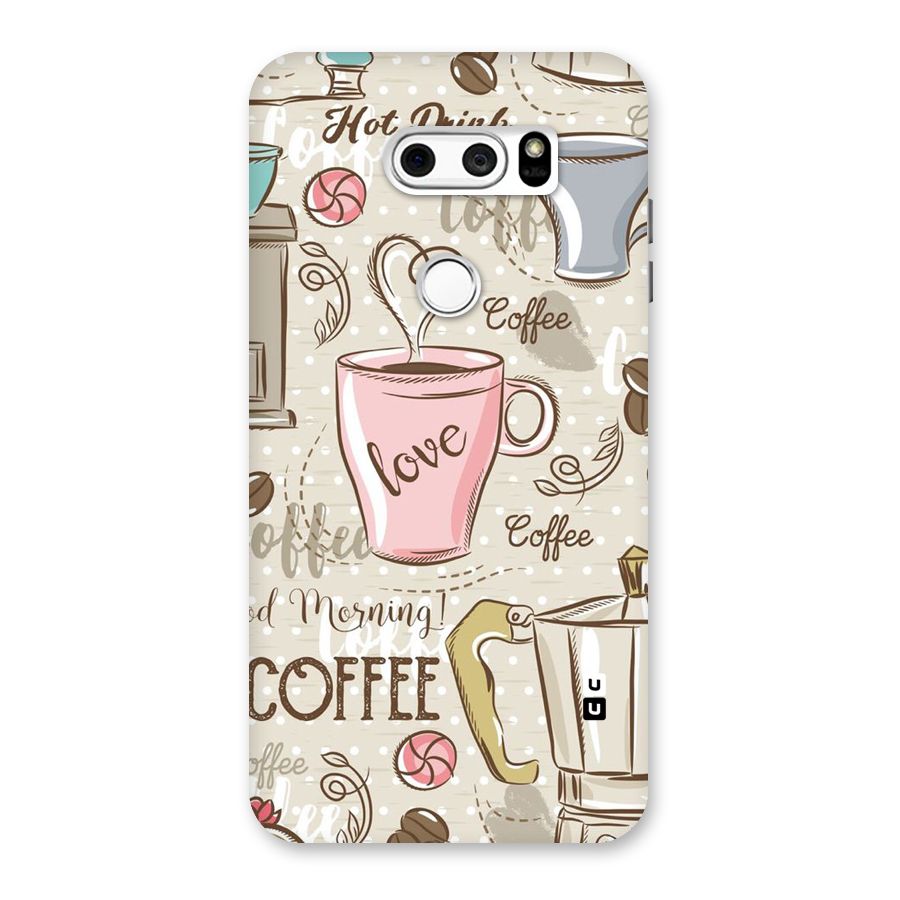 Love Coffee Design Back Case for LG V30