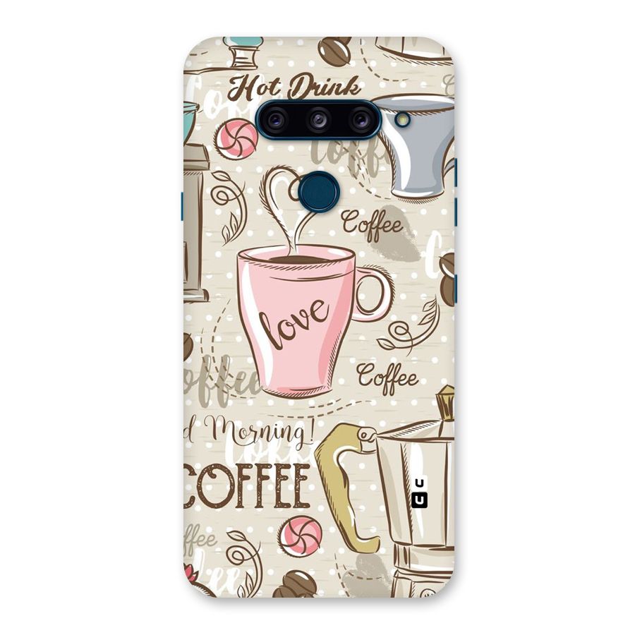 Love Coffee Design Back Case for LG  V40 ThinQ