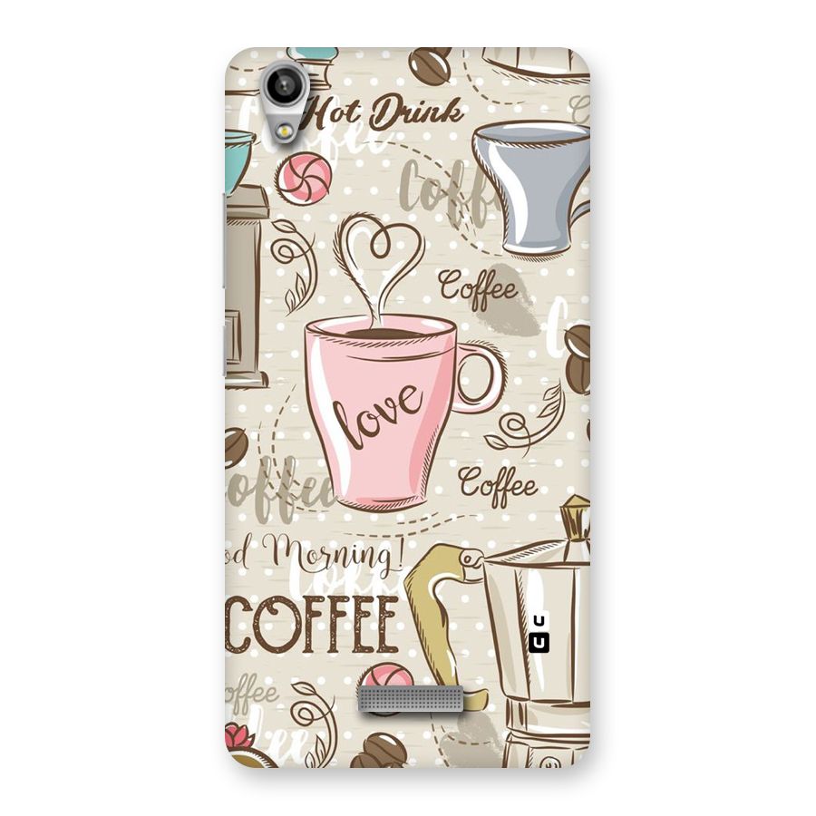 Love Coffee Design Back Case for Lava-Pixel-V1