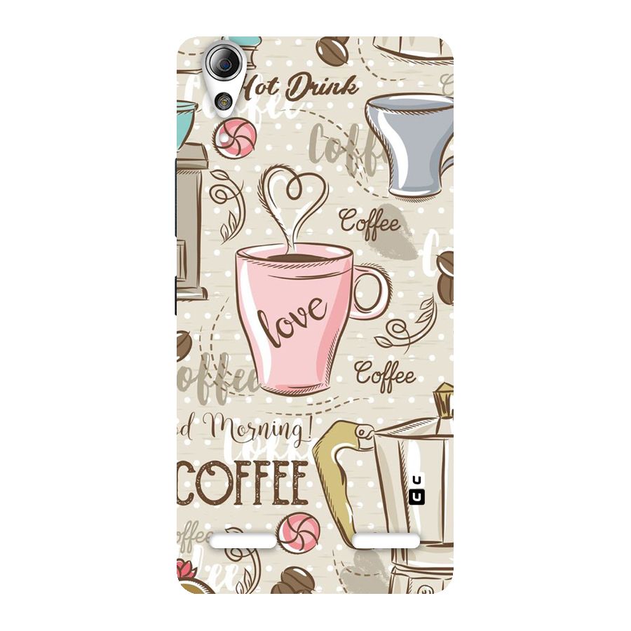 Love Coffee Design Back Case for Lenovo A6000