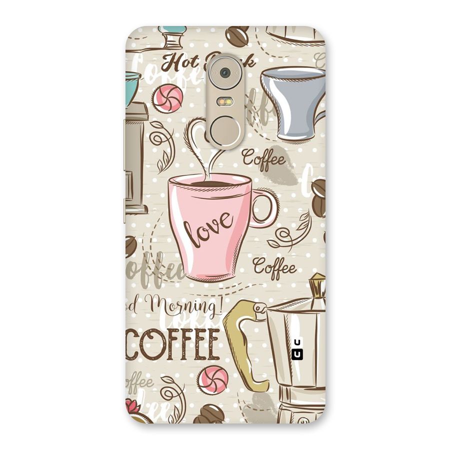Love Coffee Design Back Case for Lenovo K6 Note