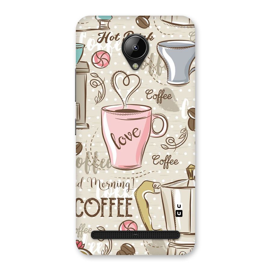 Love Coffee Design Back Case for Lenovo C2