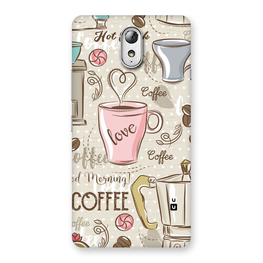 Love Coffee Design Back Case for Lenovo Vibe P1M