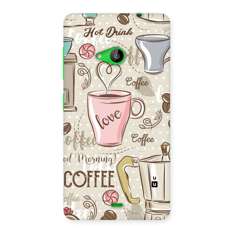 Love Coffee Design Back Case for Lumia 535
