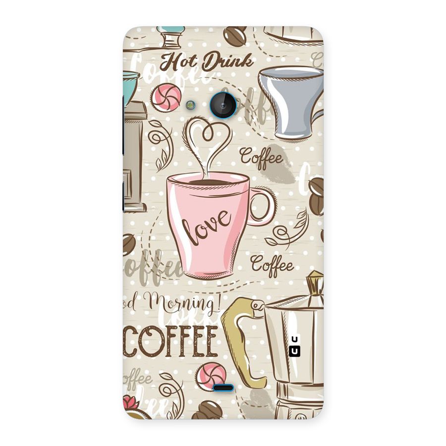 Love Coffee Design Back Case for Lumia 540