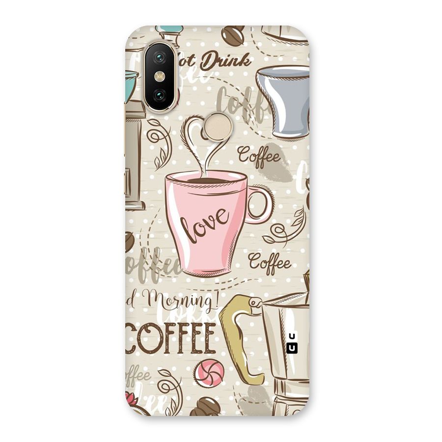 Love Coffee Design Back Case for Mi A2