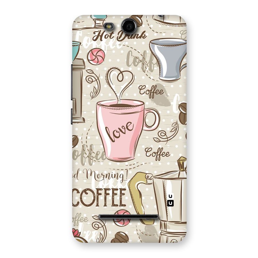 Love Coffee Design Back Case for Micromax Canvas Juice 3 Q392