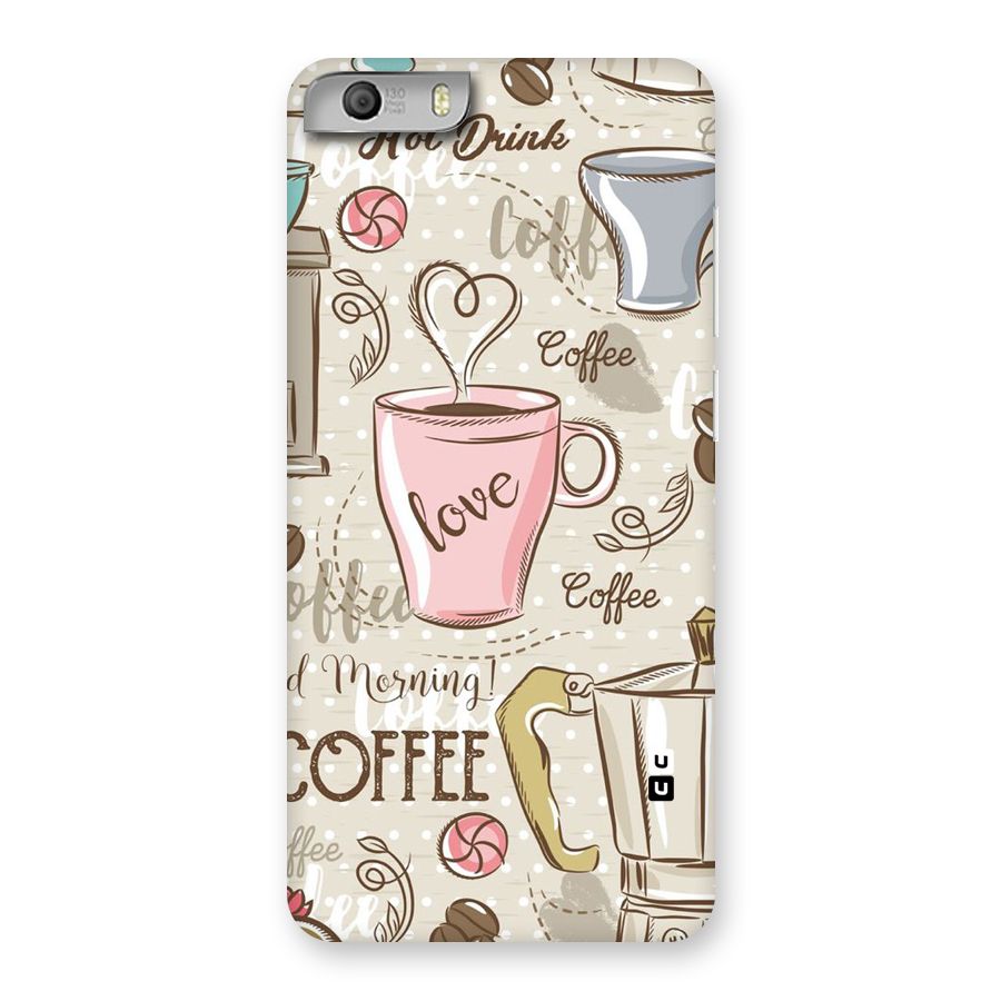 Love Coffee Design Back Case for Micromax Canvas Knight 2