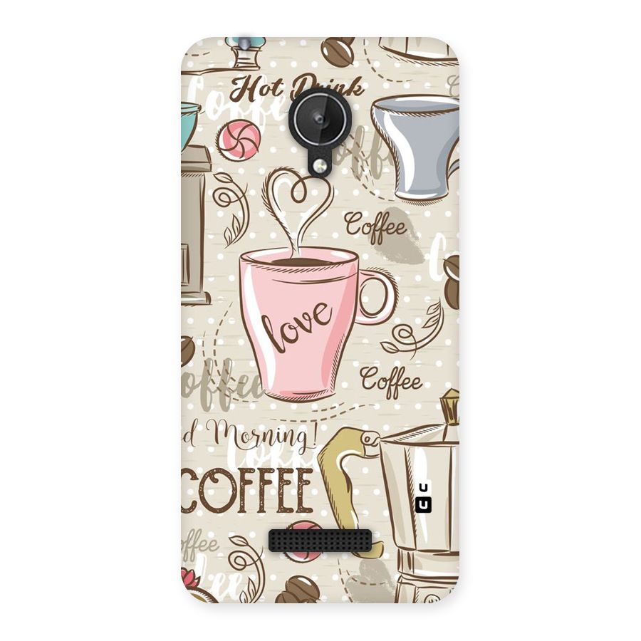 Love Coffee Design Back Case for Micromax Canvas Spark Q380