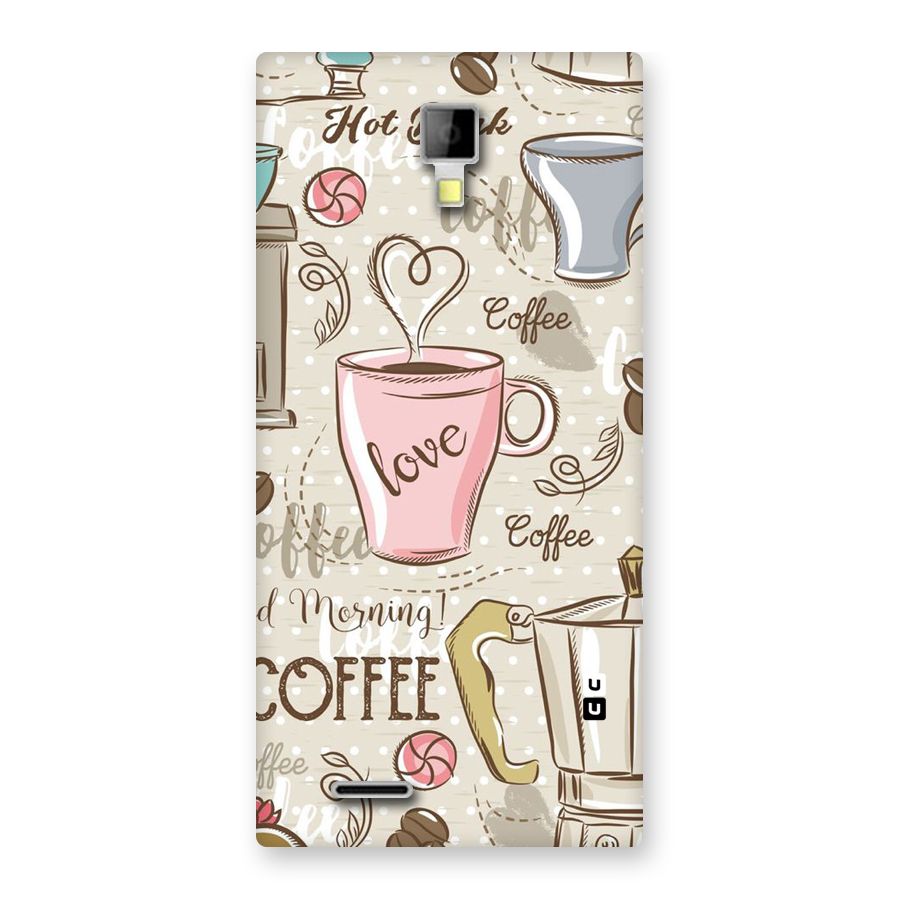 Love Coffee Design Back Case for Micromax Canvas Xpress A99