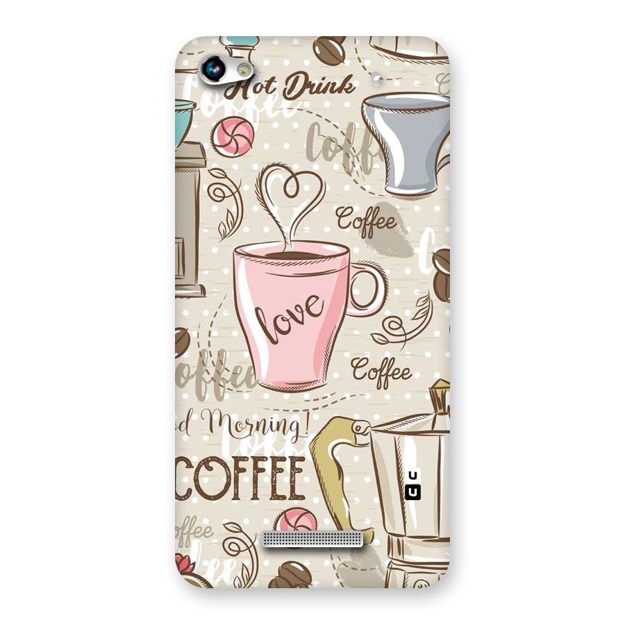 Love Coffee Design Back Case for Micromax Hue 2