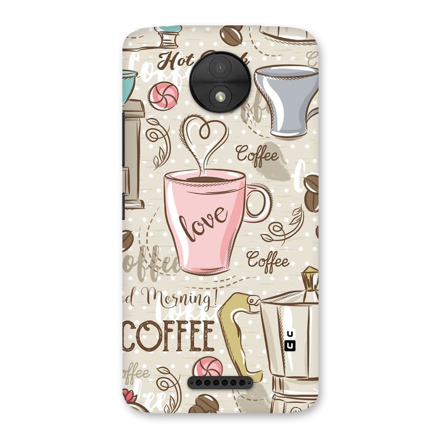 Love Coffee Design Back Case for Moto C